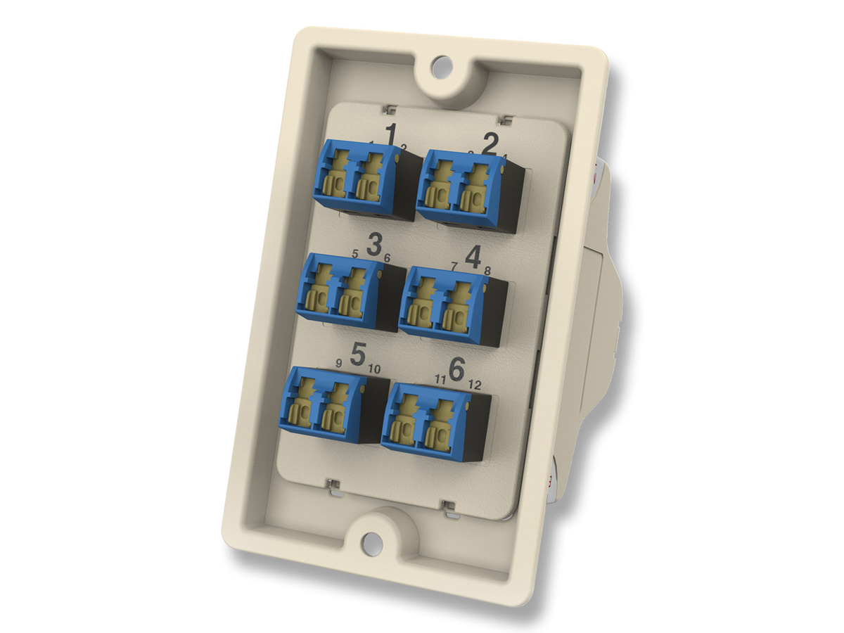 12F, LC Duplex to MTP® Connector, Bend-improved Single-mode (OS2)