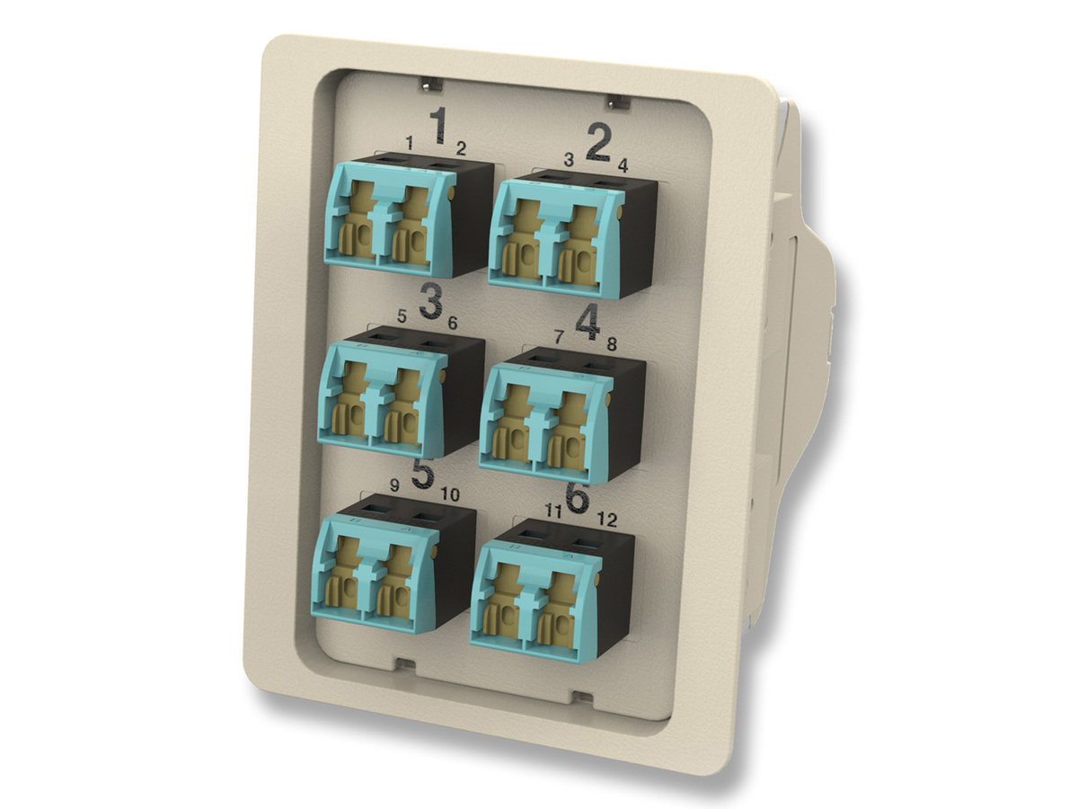 12F, LC Duplex to MTP® Connector, 50 µm multimode (OM4)