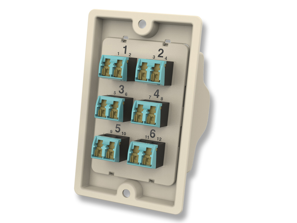 12F, LC Duplex to MTP® Connector, 50 µm multimode (OM4)