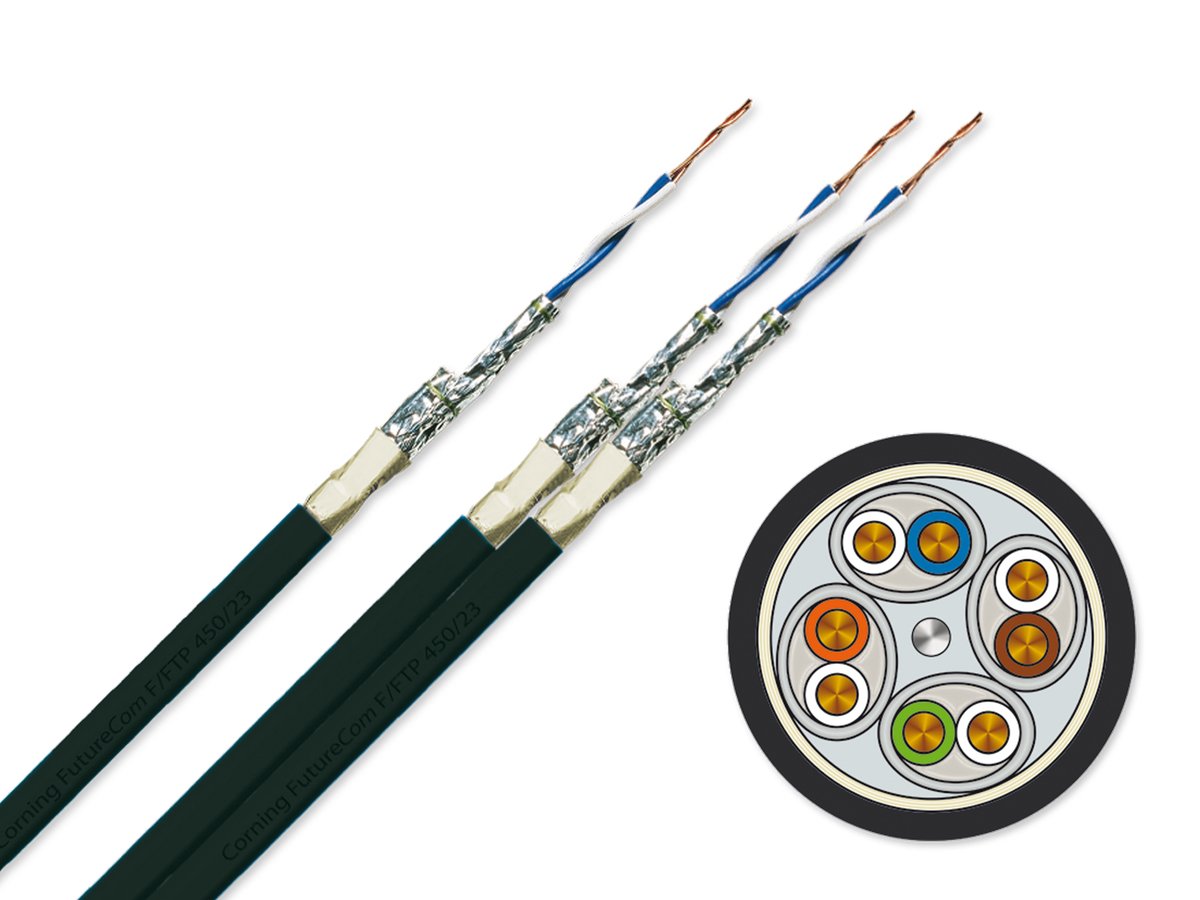 Everon® Copper Datacom F/FTP 550/23, Outdoor, Category 6A, PE, Fca
