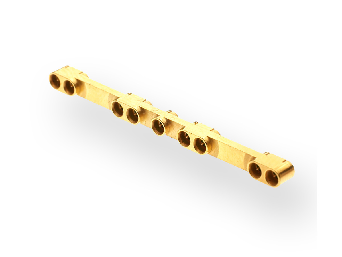 9-Position Smooth Bore Mounting Block, 1.281 Length, Mating Block: R036-T43-01