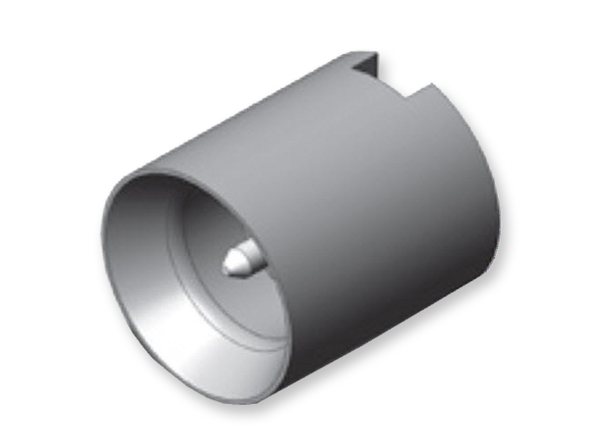 Short Interface Male Shroud and Pin, Pre-Tinned, Full Detent, 0.062 Length