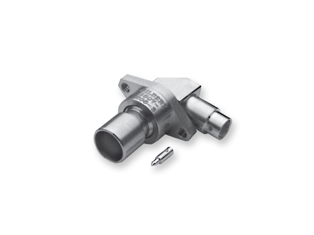 Plug Float Mount R/A Flange Mount Accepts 0.141 S/R Cable