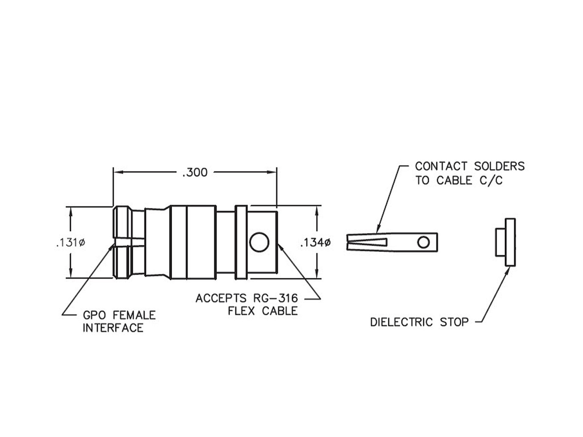 Straight to RG-316 Cable