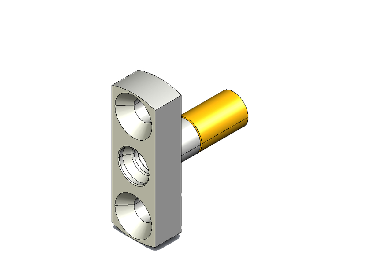 2 Hole Flange Mount to 0.086 S/R Cable, Smooth Bore, 0.480 Length