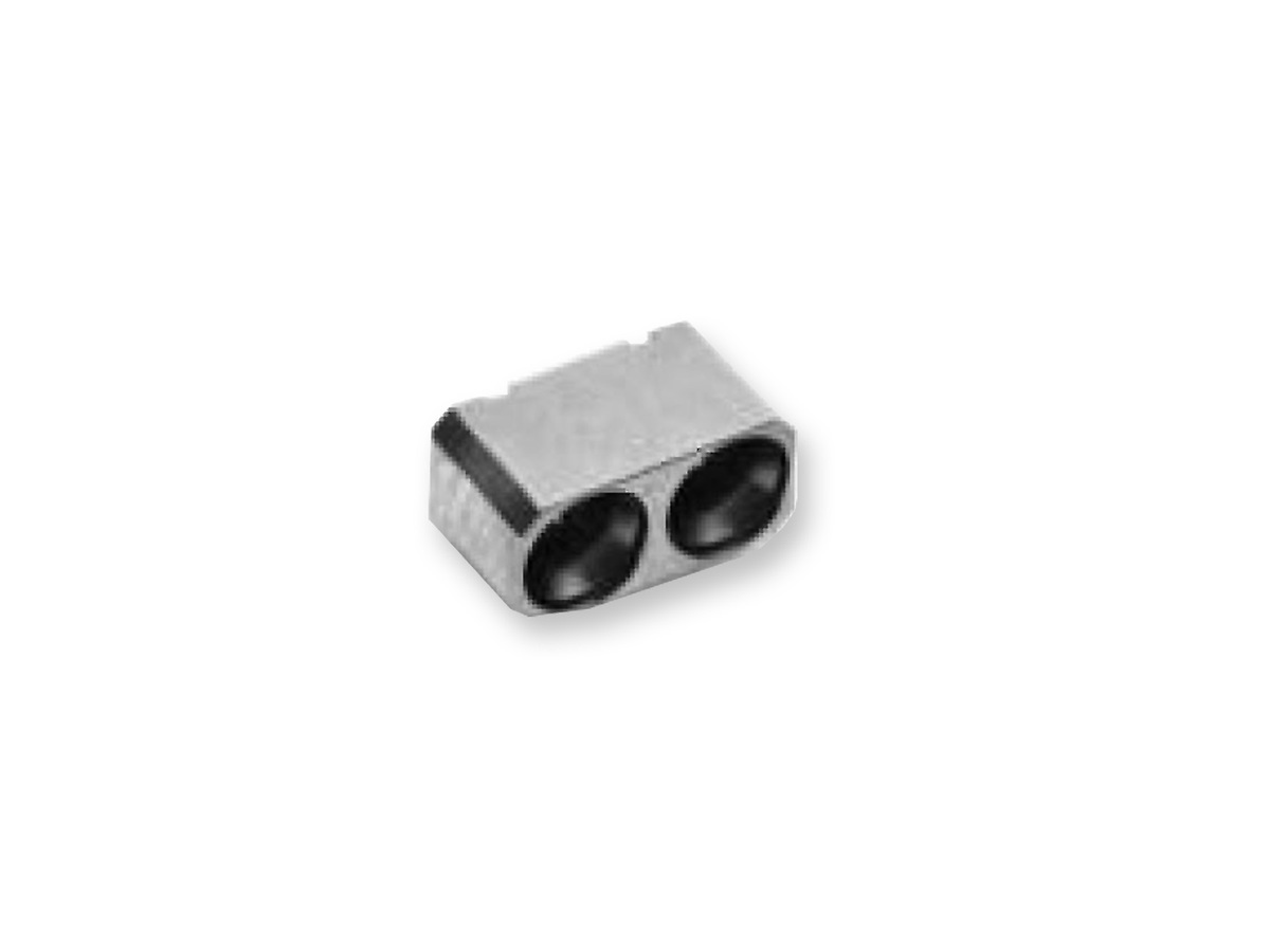 2-Position Smooth Bore Mounting Block, 0.255 Length, Mating Blocks: B007-L45-15-T, B007-L45-04-TAB