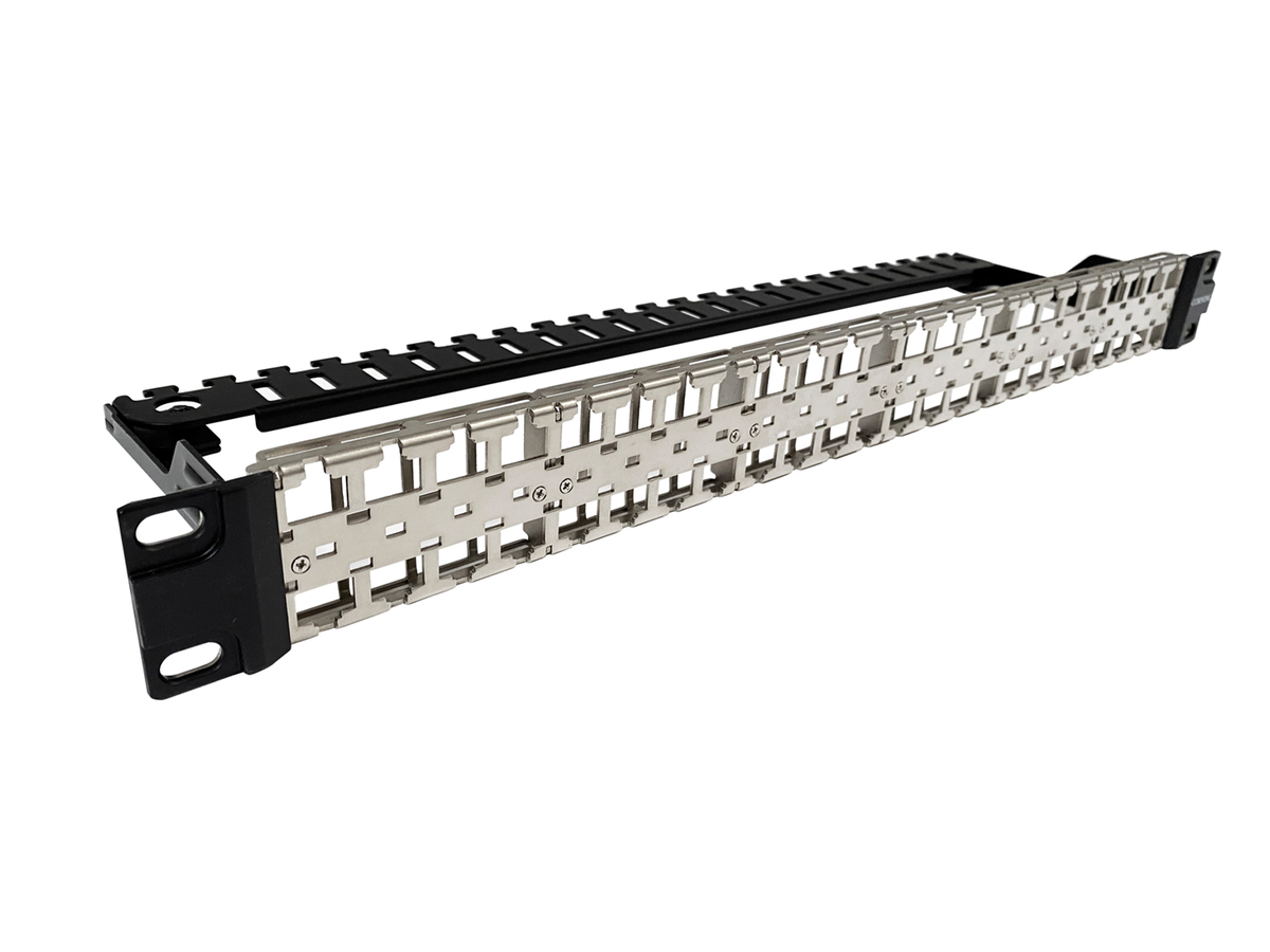empty 19-inch panel, 1 U 48 ports, for KS modules