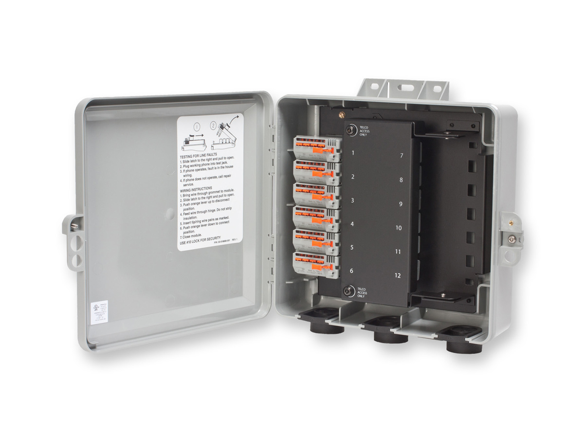 6 IDC Universal Line Modules, TandAction™ Hybrid Station Protectors