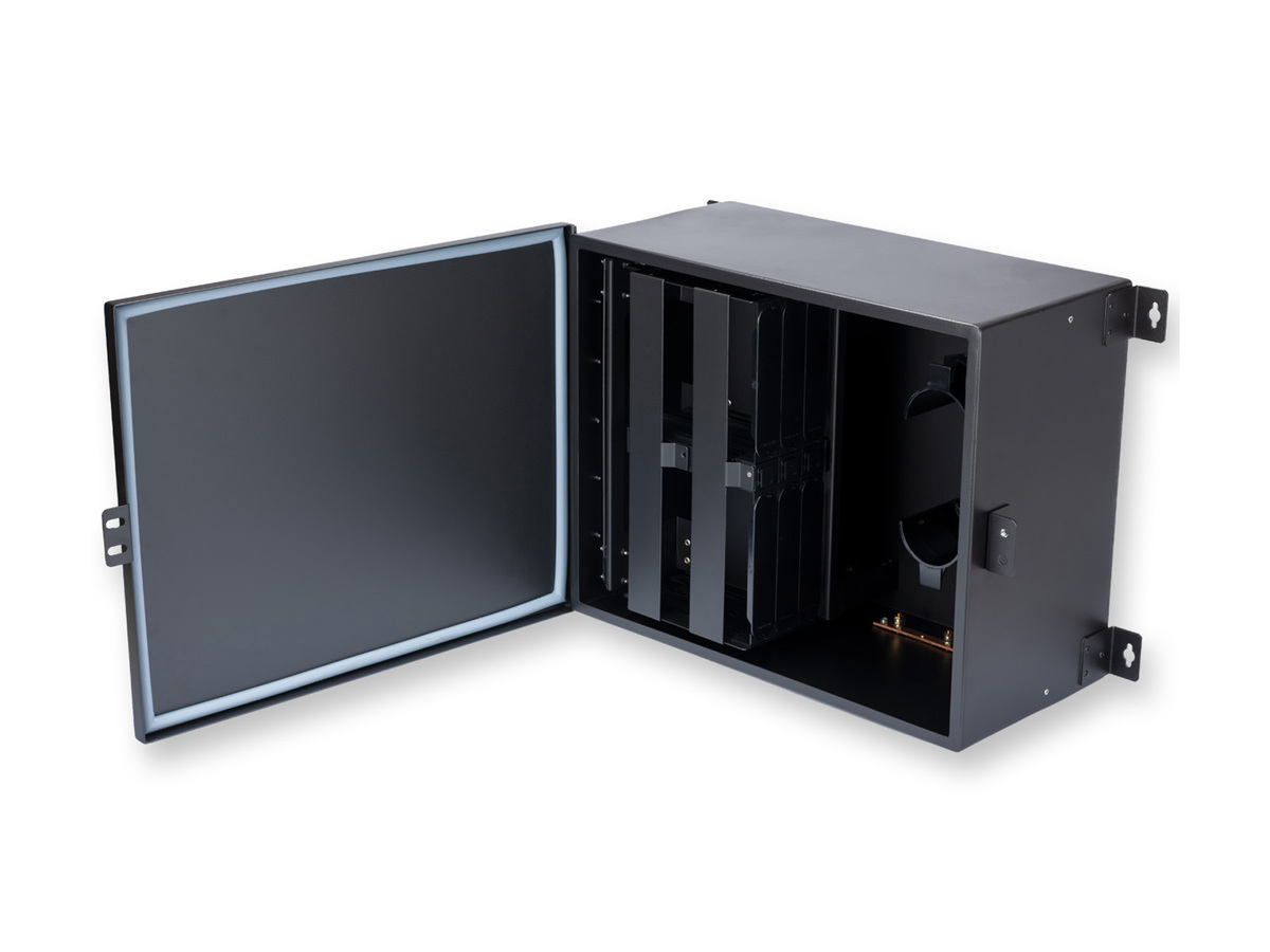 Holds six CCH cassettes, panels or modules, black