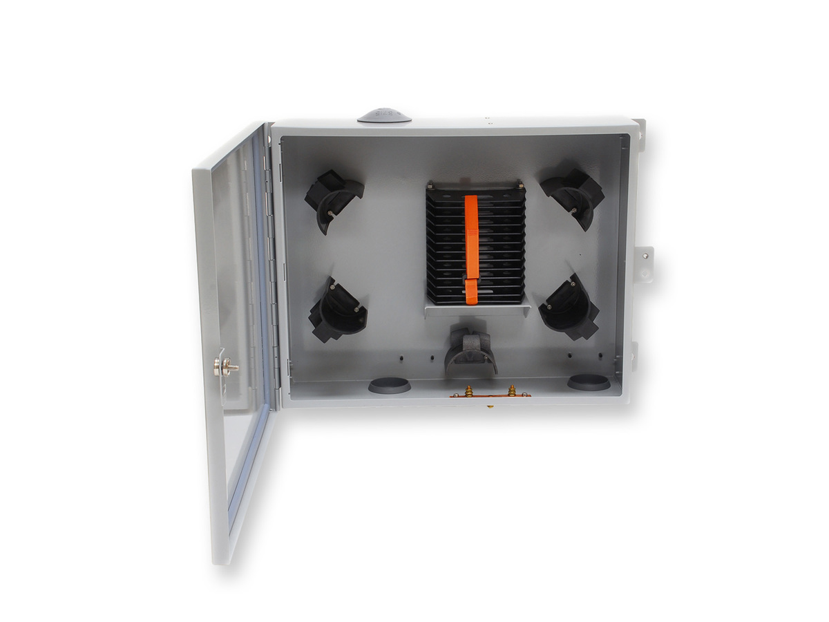 Accepts up to (12) category 2S splice trays