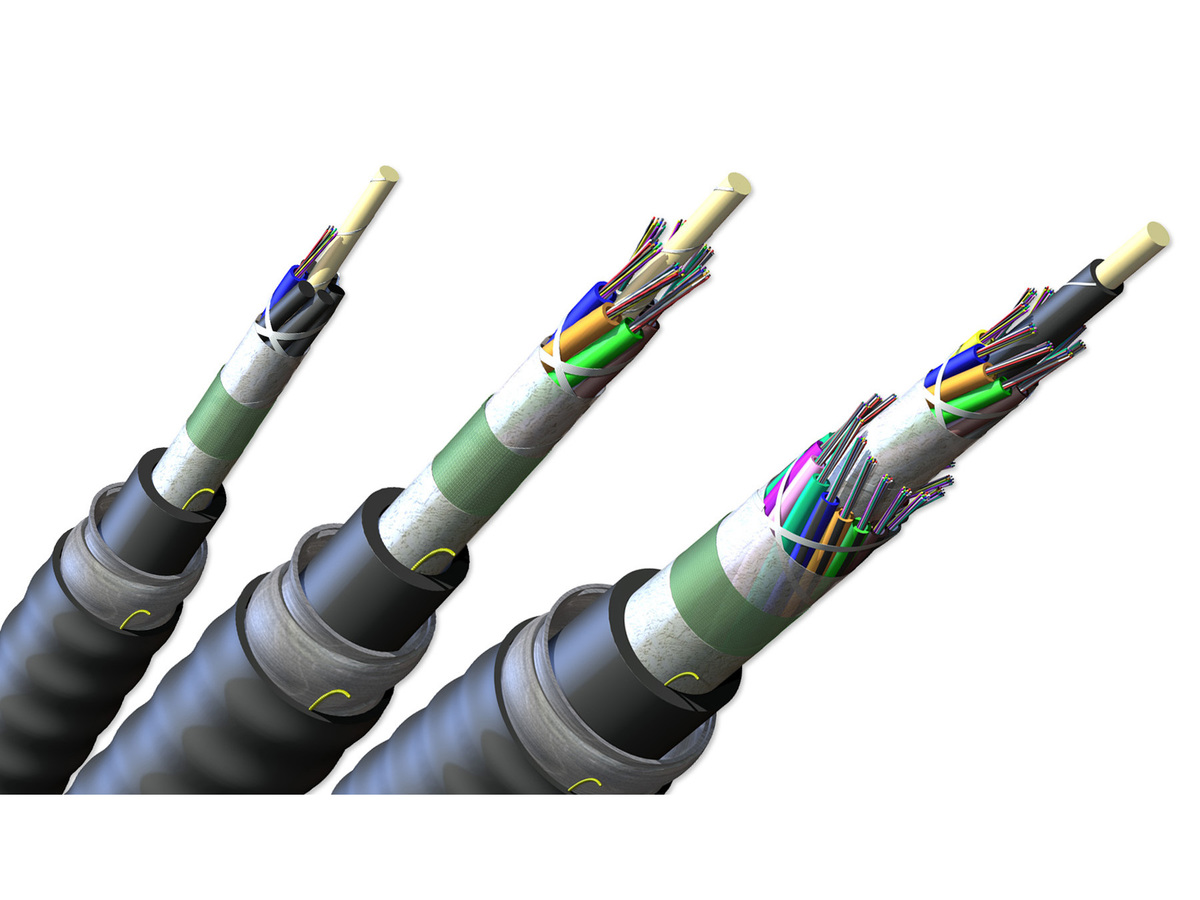 LSZH™ Loose Tube, Gel-Free, Interlocking Armored Cable | Corning