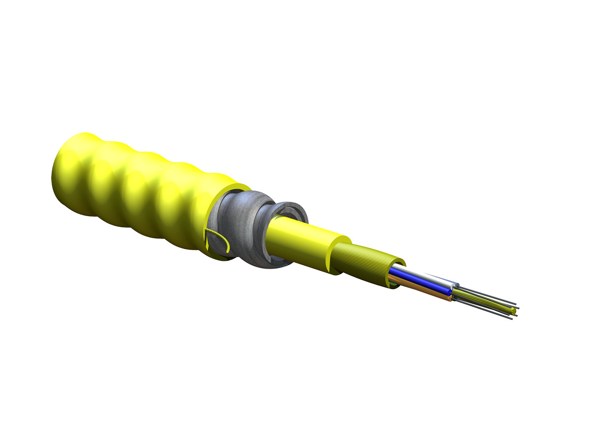 006E81-31131-A1 | MIC® Tight-Buffered, Interlocking Armored Cable, Riser 6  F, Single-mode (OS2) | Corning