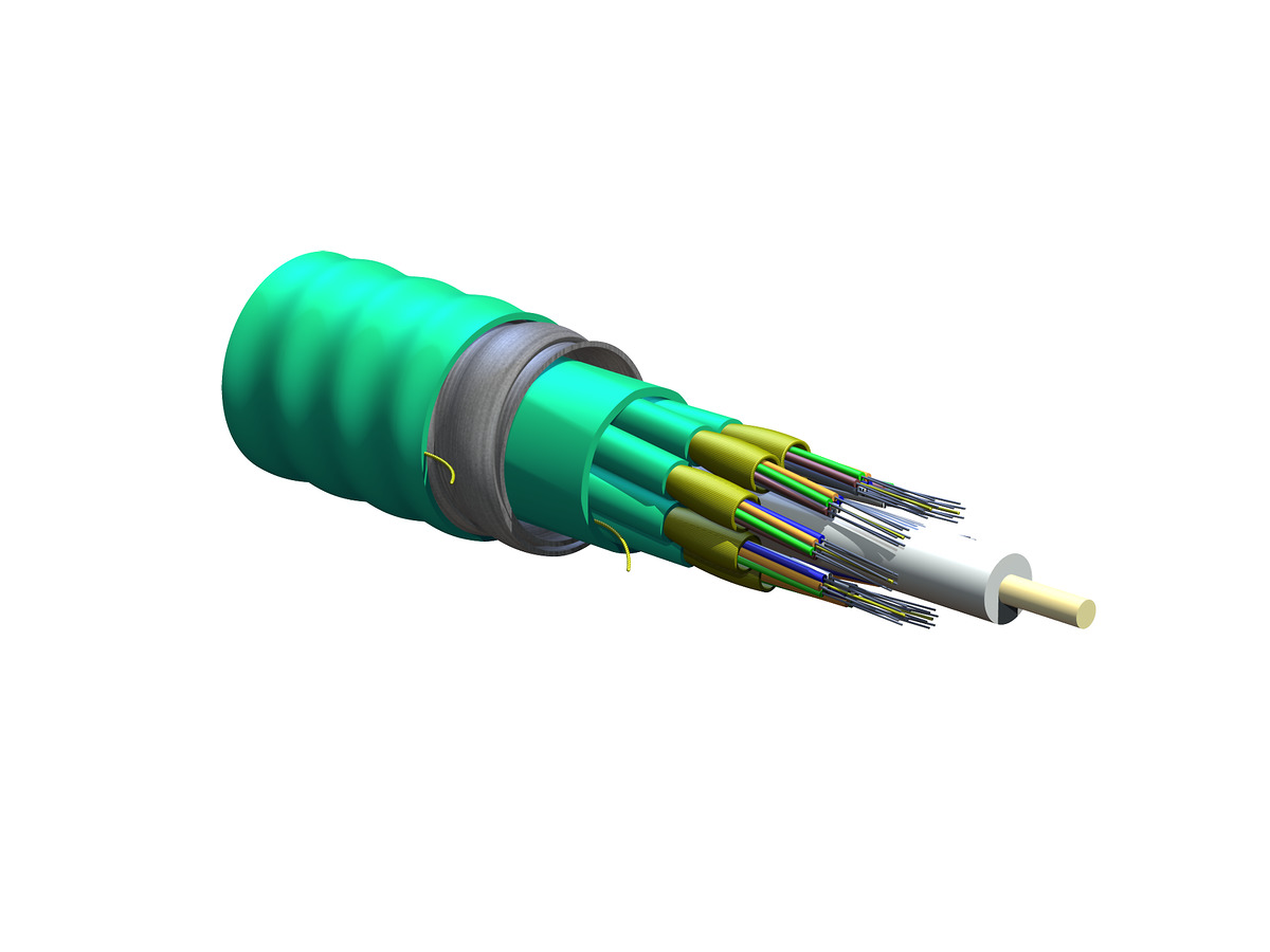 048T88-61190-A3 | MIC® Unitized Tight-Buffered, Interlocking Armored Cable,  Plenum 48 F, 50 µm multimode (OM4) | Corning