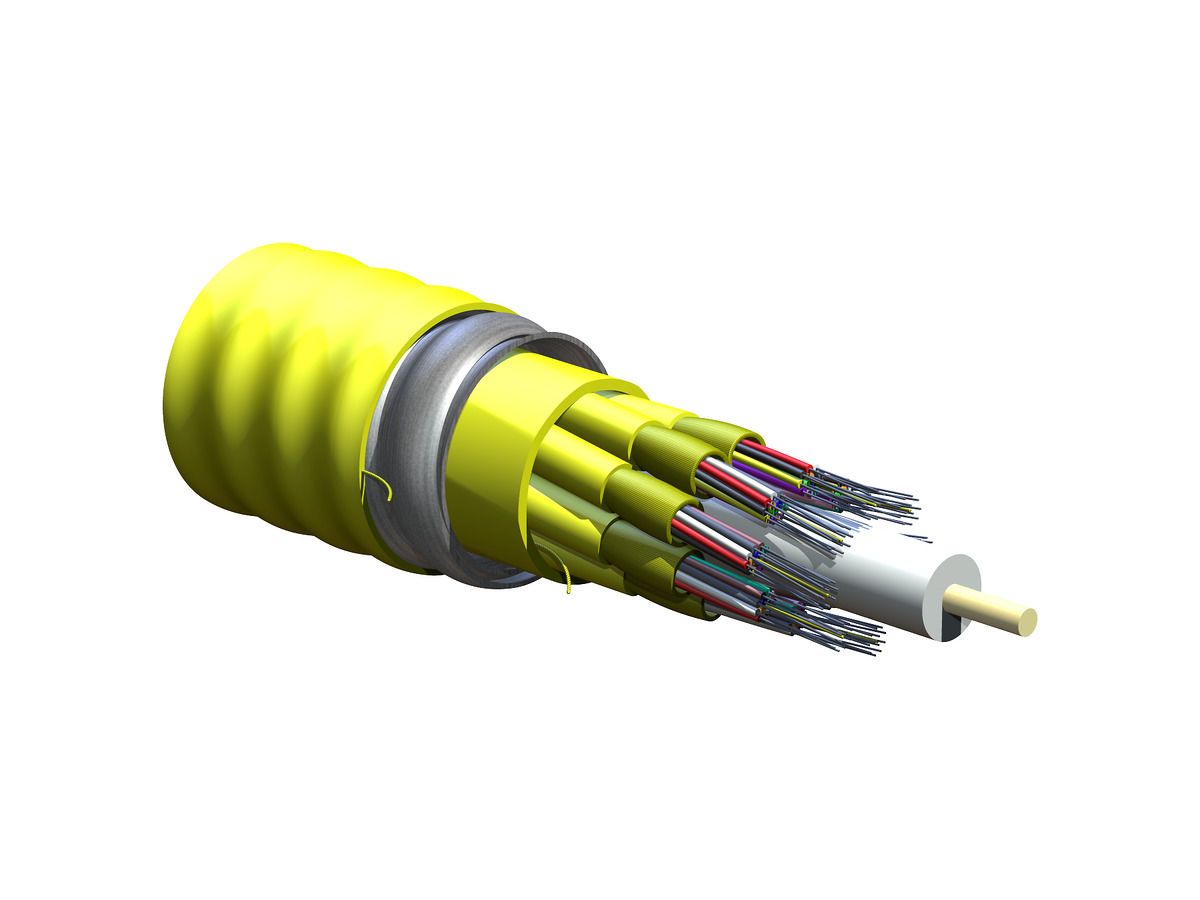 096E88-Y3131-A3 | MIC® Unitized Tight-Buffered, Interlocking Armored Cable,  Plenum 96 F, Single-mode (OS2) | Corning