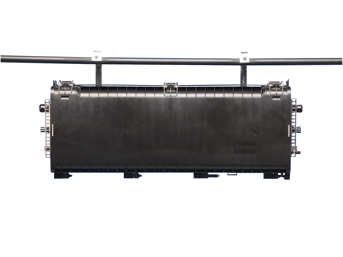 SCA-9T34 Series, standard end caps, direct fusion splicing, 16 drop ports - 8 per side