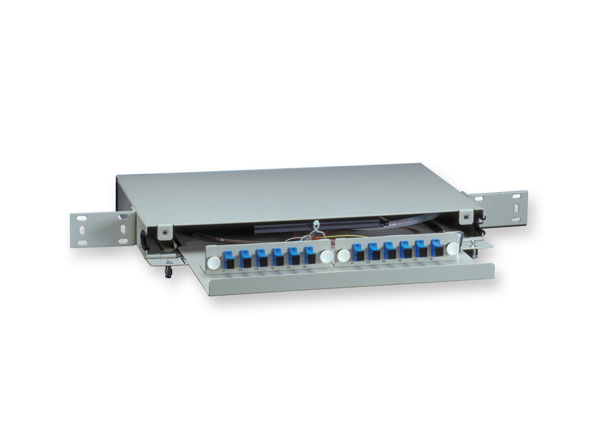 1 rack unit, 12 F, SC adapters