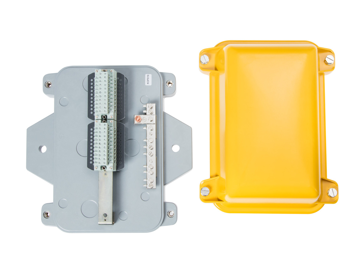 SKV 40 Connection Module Screw-Screw 2 x 20 +1 Wires / with Earth Bolt / with yellow Cover