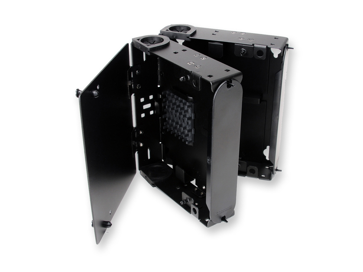 Wall-mountable, holds one CCH connector panel, black