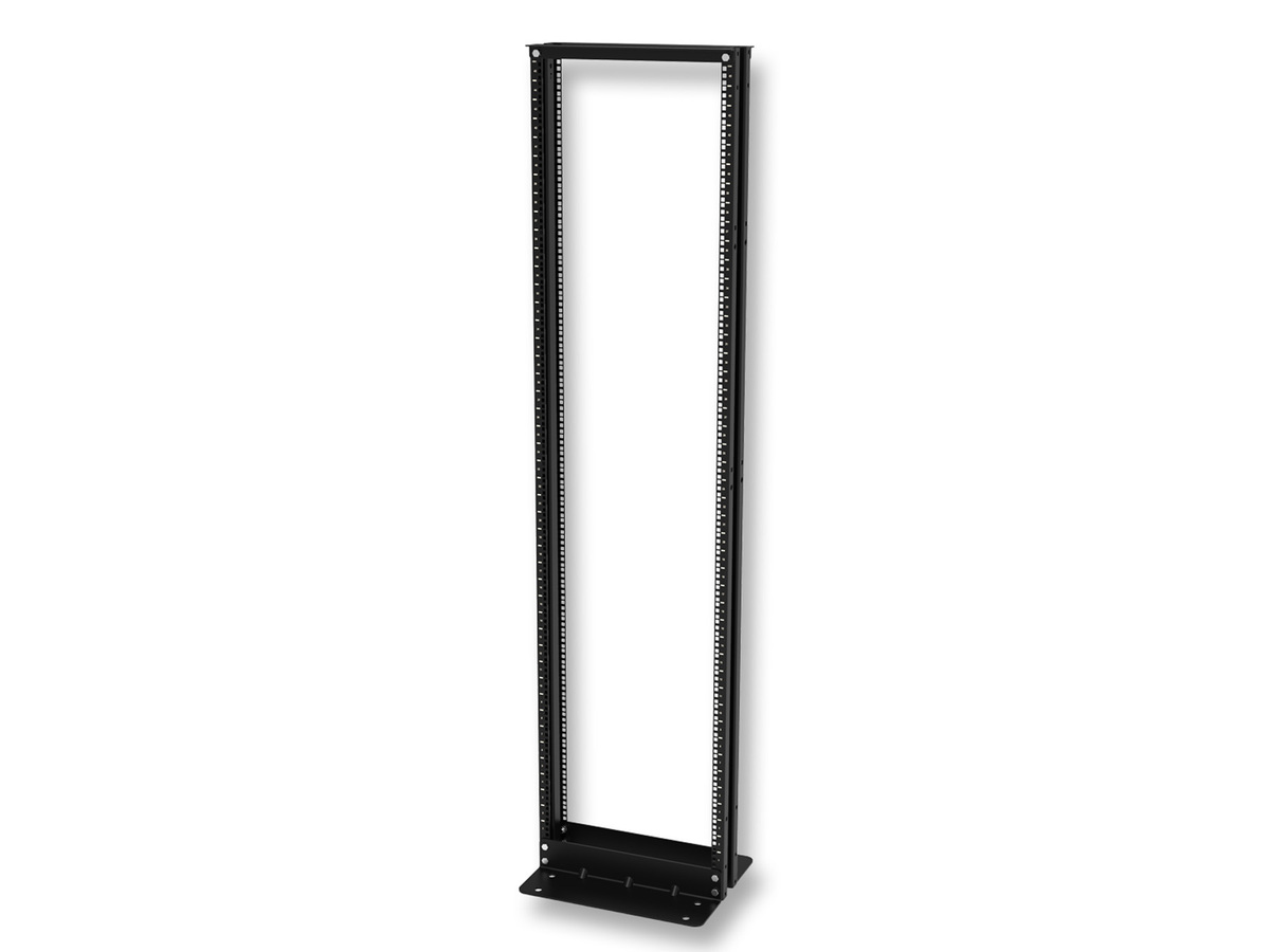 Standard front and rear cable access, rack floor mount, 7 ft, black