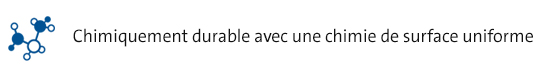 Chimiquement stable et surface en contact avec le médicament uniforme