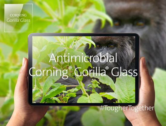 Antimicrobial Gorilla Glass