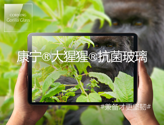 Antimicrobial Gorilla Glass