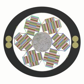 cross section of RocketRibbon® extreme-density cables