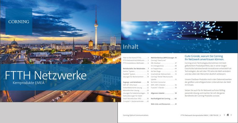 Kernproduktekatalog für FTTH