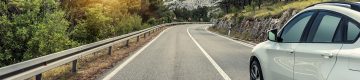 Car on country road