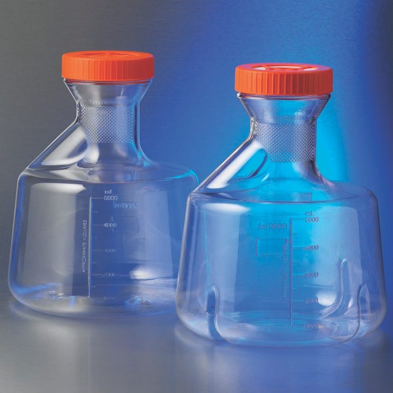 Two Corning 5L Erlenmeyer Flasks