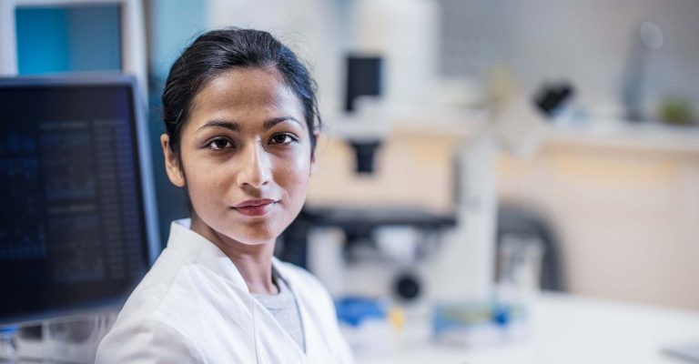 Scientist working in a lab