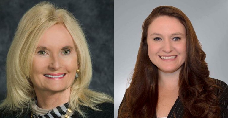 Amanda Linkous, Ph.D., center manager of the NCI Center for Cancer Systems Biology of SCLC at Vanderbilt University; and Lydia Kenton Walsh, vice president of commercial operations at Corning Life Sciences