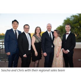 Sascha and Chris with their regional sales team