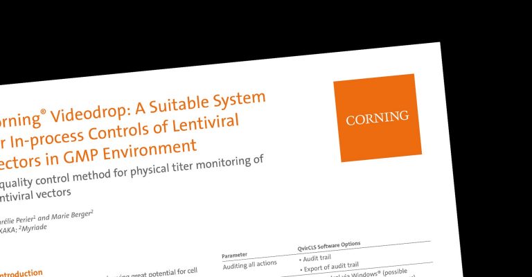 Corning Videodrop: A Suitable System for In-process Controls of Lentiviral Vectors in GMP Environment