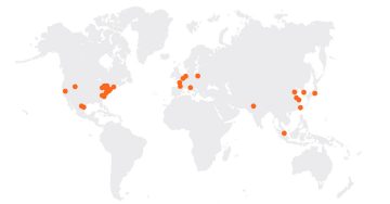 Corning Global Support Map