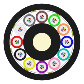 cross section of All-Dielectric Self-Supporting (ADSS) Cable