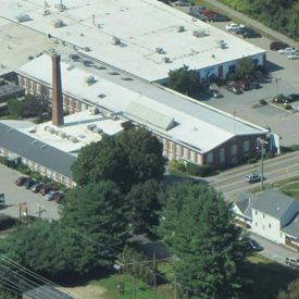 Aerial view of Corning's manufacturing plant in Keene, New Hampshire