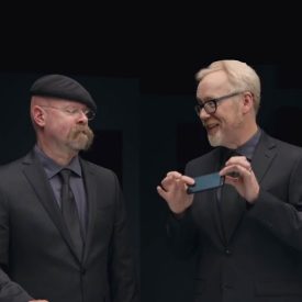 Television hosts Jamie Hyneman and Adam Savage