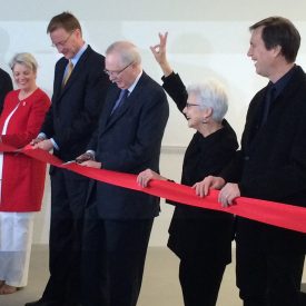 Corning leaders at CMoG new wing opening