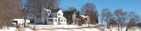 Rural New York houses