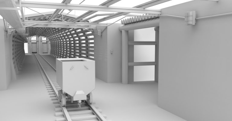 Mining clay render