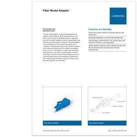 Fiber Modal Adapter Product Specification Sheet