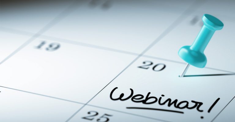 Live webinar schedule - save the date