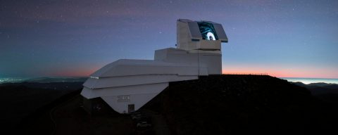 Rubin Observatory at night