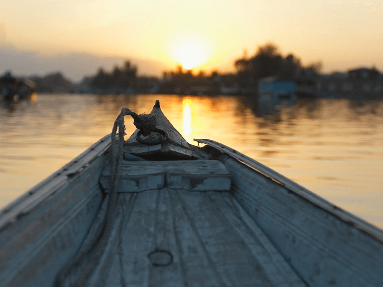 boat in the sunset