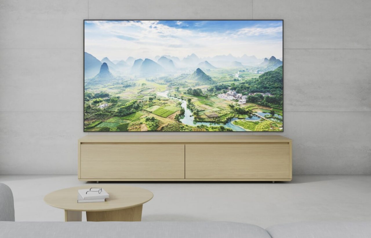 Studio shot of a premium television against the wall